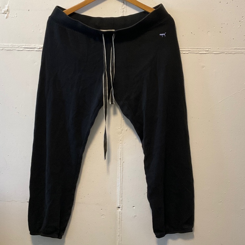 PINK Sweatpants Black with Purple accents